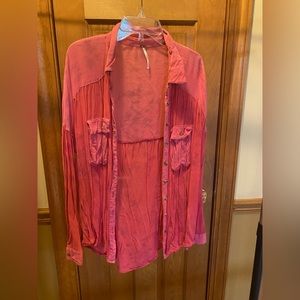 Button down red shirt